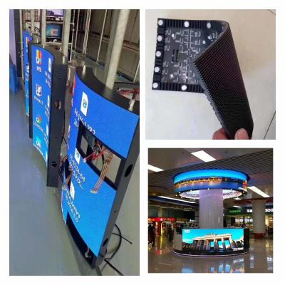 China Soft 3840Hz Seamless Curved LED Screen P2mm 240x120mm Energy Saving for sale
