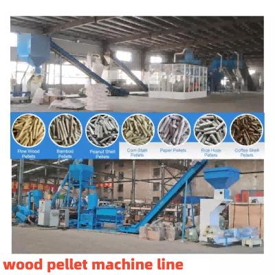 Chine 800-1000kg/H Wood Pellet Production Line High Density Wood Pellet Mill à vendre