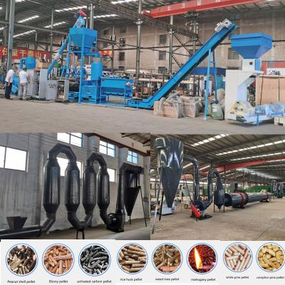 China Biomass Wood Chips Pellet Line Eucalyptus Pine Birch Complete Pellet Production Line for sale
