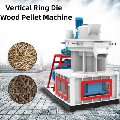 China 0.8-1Ton/H Vertical Ring Die Pellet Machine 12mm Biomass Pellet Maker for sale