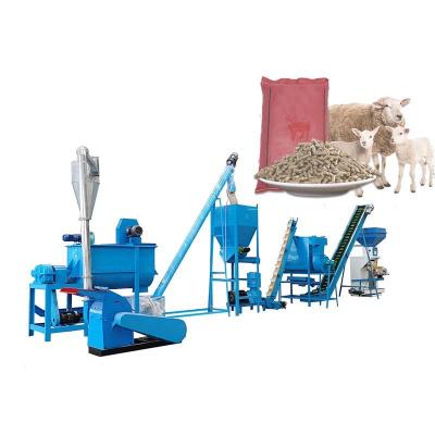 China Sheep Cattle Feed Mill Machine Chicken Feed Making Machine For Poultry 1-2Ton/H for sale