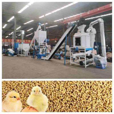 China CE Feed Pellet Production Line 5t/H Ring Die Feed Pellet Machine With Steam Generator for sale