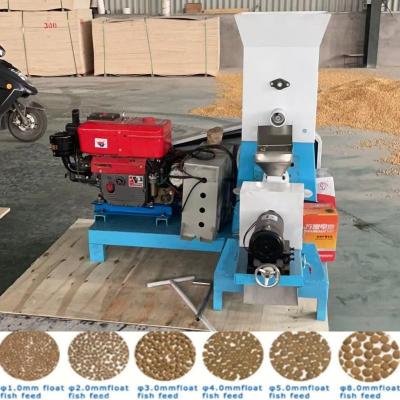 China Diesel Electric Floating / Sinking Fish Feed Extruder Machine for shrimp crab Tilapia for sale