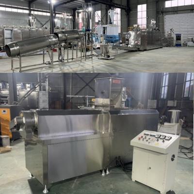 China Aquatic Fish Feed Maker Machine 160KW Dog Cat Food Making Machine Twin Screw for sale