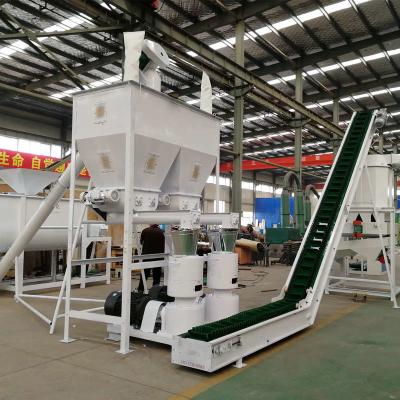 China 1-20Ton/H Feed Pellet Production Line Chicken Feed Production Machine for sale
