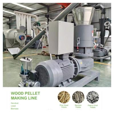 China 100-1200kg/H Wood Pellet Maker 22-55KW Wood Pellet Line With Adjustable Size for sale