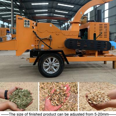 China Hot sale 50 HP self powered Diesel Wood log branches Chipper crusher Machine zu verkaufen