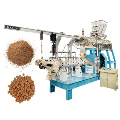 China 1t/H- 2t/H Dry Type Fish Feed Extruder Wet Type Dog Food Extruder Machine Te koop
