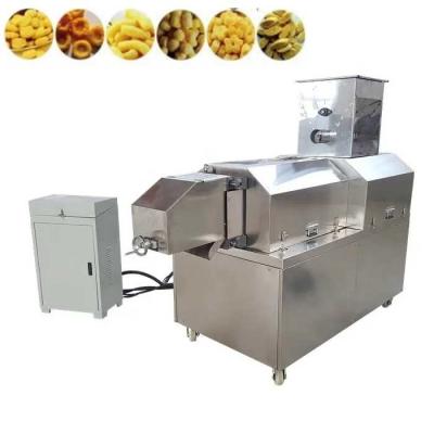 China Double Screw Feed Extruder Rice Corn Flakes Puffed Snack Machine Food Making Machine for sale
