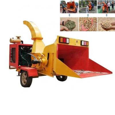 China 1-10 T/H Wood Chip Grinder Wood Log Branch Crusher Machine Garden Shredder à venda