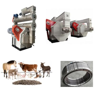 China 45KW Ring Die Feed Pellet Machine Sheep Cattle Feed Pellet Machine en venta