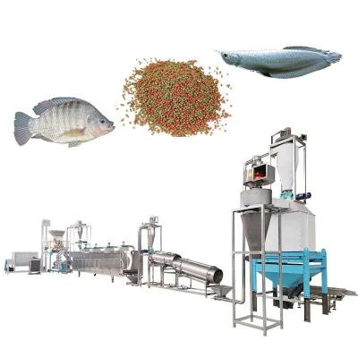 Cina 1Ton/H Floating Fish Feed Production Line SGS Sinking Fish Feed Extruder Machine in vendita