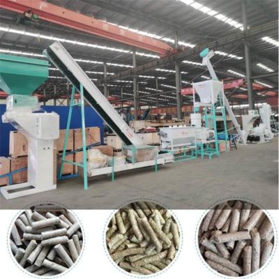 China 1T/H Complete Wood Pellet Production Line Biomass Fuel Making Machine Te koop