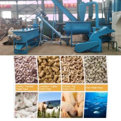 China 2 - 6 MM Animal Feed Pellet Maker Set Hammer Mill For Livestock Te koop