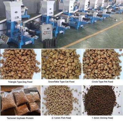 China Small Business Dry Fish Feed Extruder Puffing Machine Grain Animal Feed Mill Te koop