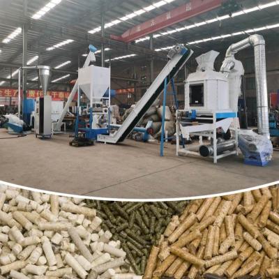 Chine 0.5-30 tonnes/h ligne de production de granulés pour aliments pour animaux avec moulin à granulés à anneaux à vendre