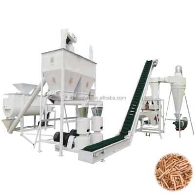 China Customized Biomass Pelletizing Line For Final Pellet Diameter 6-12mm Ring Die Pellet Mill for sale