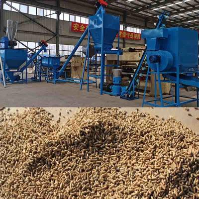 China Linha de produção de pellets para alimentos para animais 1 tonelada por hora à venda