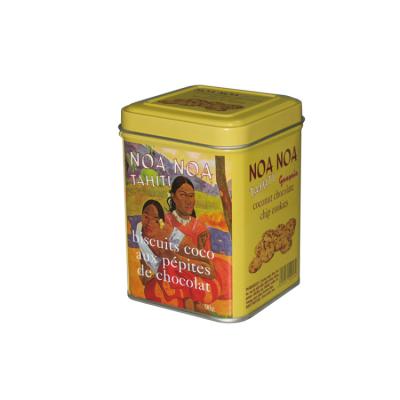 China Metal cartuchos quadrados do chá da lata amarelam para o chá/café/doces à venda
