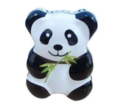 China Baby Panda Tin Candy Containers , Irregular Tinplate Candy Metal Box for sale