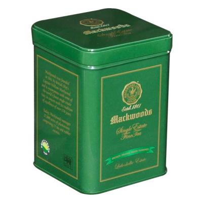 China Doble - forma cuadrada y claro de los botes de la lata del té verde de la tapa desaparecidos dentro en venta