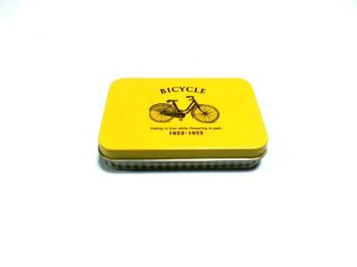 China Yellow Metal Mini Tin Cans For Cellphone / Battery / Mini Gift for sale
