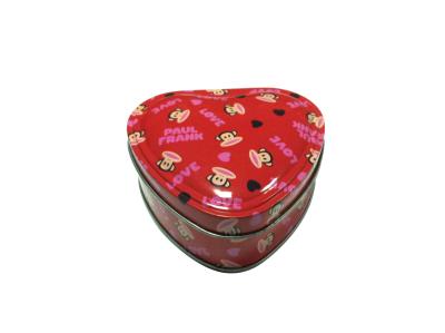 China Heart Shaped Chocolate Tin Box Tinplate Containers For Food Packaging for sale