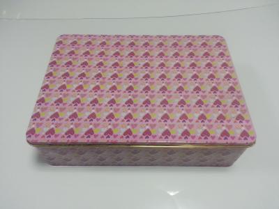 China Big Tin Plate Square Box With Cover ,Tin Case ,Metal Tin Can for sale