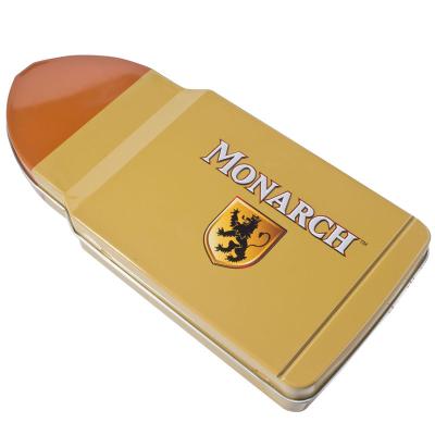 China Yellow Geometry Pencil Tin Box Tinplate Containers For Stationery Packaging for sale