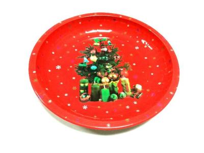 China Metal Tin Plate Restaurant Circle Serving Trays For Cookie / Candy for sale