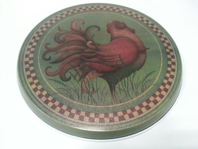 China CYMK Printing Promotional Tin Cans , 0.22mm Gas Stove Burner Cover ,Metal Lid for sale