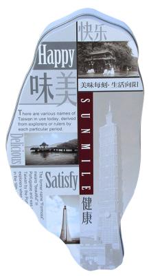 China Recipiente dado forma Mape da lata do biscoito de Taiwan, caixa da lata para o empacotamento do biscoito à venda