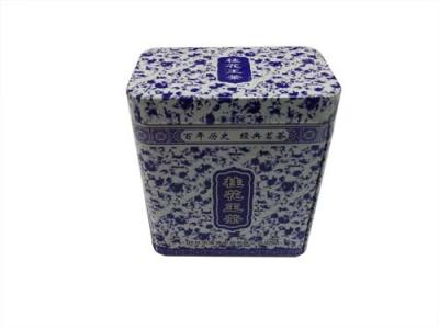 China Rectangular Tin Tea Canisters For Tieguanyin And Wuloog Tea Packing for sale