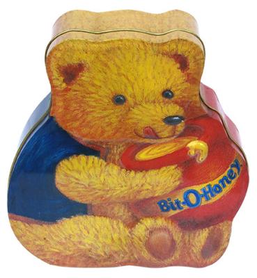 China Custom Tin Candy Containers , Bear-Shaped Candy Packaging Box for sale