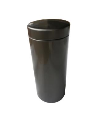 China Black Color Printed TinTea Canister Box Glossy With Plastic Insert Inside for sale