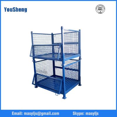 China Logistic Roll Wire Mesh Cage Storage Collapsible Pallet Bin Used Steel Containers for Sale for sale