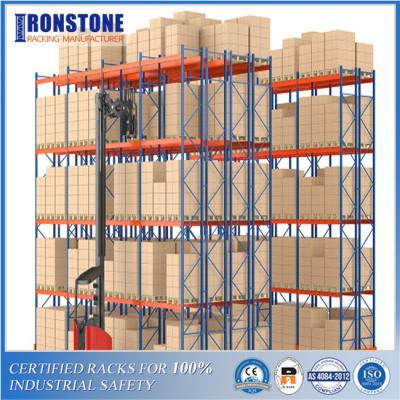 China Easily Adjusted Or Relocated Double Deep Versatile Pallet Rack With Telescoping Forks for sale