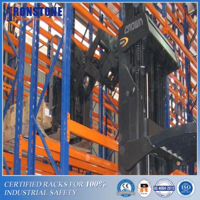 China Q355 Steel Double Deep Pallet Rack With Doubled Storage Density for sale