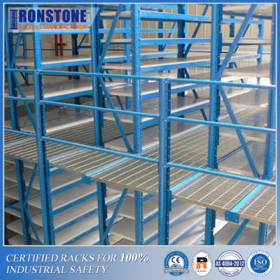 中国 最高スペース利用のための高密度多重レベル設計中二階床の保管倉庫の棚 販売のため
