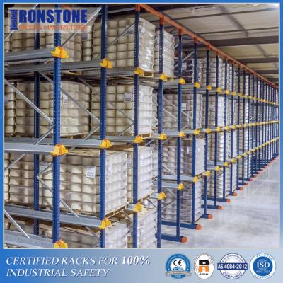 China Heavy Duty LIFO Drive In And Drive Through Racking System for sale