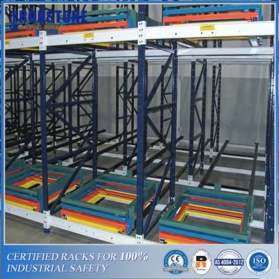 China Safe Loading And Retrieval Push Back Racking Storage System for sale
