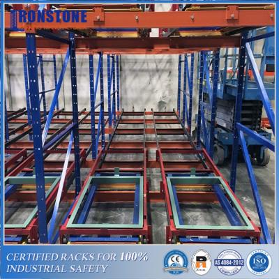 China Warehouse Push Back Pallet Racking System For Flexible Storage for sale