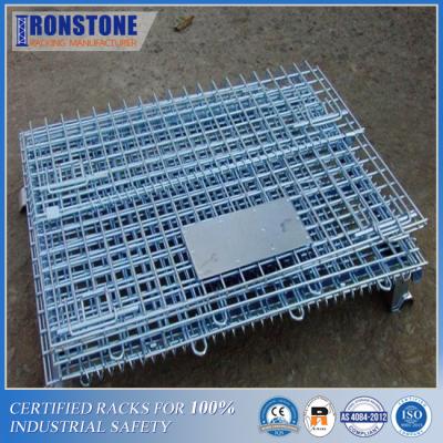 Chine Customized Cost-effective Foldable Wire Mesh Containers for warehouse storage à vendre