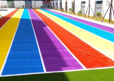China Polyethylene Outdoor Artificial Turf Solid Backing For Outdoor Running Track for sale
