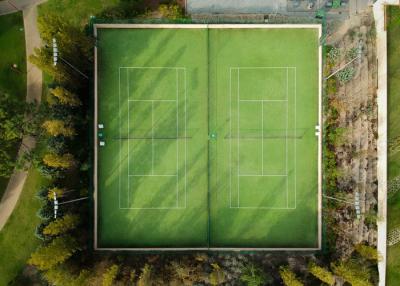 China 15mm School Artificial Tennis Court Surfaces , Multiple Purpose Synthetic Grass Tennis Court for sale