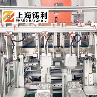 China SMC VALVE Foil Container Production Line 16 Kw Aluminium Foil Container Machine for sale
