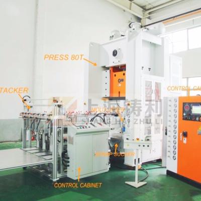 China Aluminum Foil Food Container Punching Machine Fast Food Take Away Paper Food Container Making Machine for sale