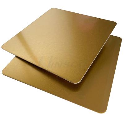China Folha decorativa de aço inoxidável do elevador da superfície do ouro do titânio da vibração à venda