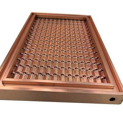 China Customized Specification AISI 201 304 316 Rose Gold Stainless Steel Grid Mesh for sale