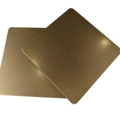 China 1219mm Decorative Stainless Steel Sheet Champagne Gold Vibration Finish 201 304 316 for sale